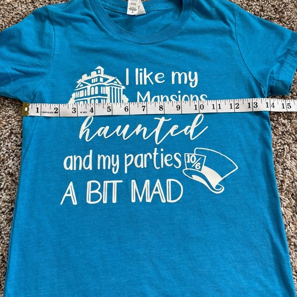 🤍5 for 20$ Disney Girls Short Sleeve Tee with Haunted Mansion Design 6-8 - Picture 6 of 7